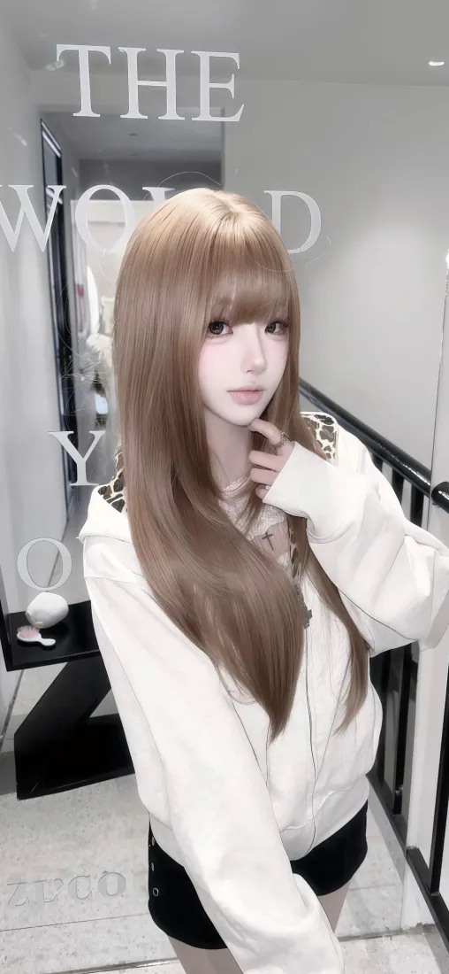 手机壁纸|纯欲浅棕长发美女白上衣黑短裤楼梯间自拍背景图片 - 居家氛围感人像「哲风壁纸」 手机壁纸|纯欲浅棕长发美女白上衣黑短裤楼梯间自拍背景图片 - 居家氛围感人像「哲风壁纸」