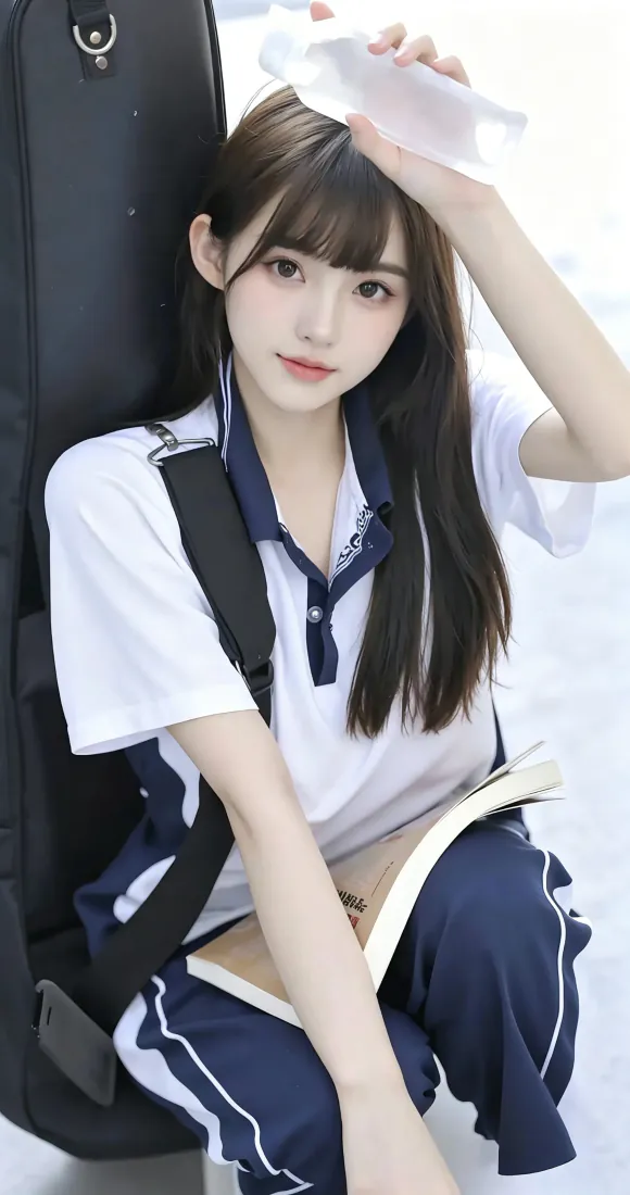 手机壁纸|清新校服少女背景图片 - 手持书本的长发女生「哲风壁纸」 手机壁纸|清新校服少女背景图片 - 手持书本的长发女生「哲风壁纸」
