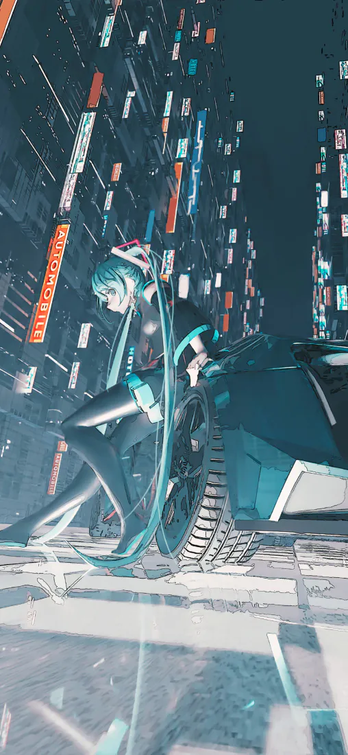 手机壁纸|初音未来赛博朋克机车霓虹城市夜景背景图片 - 初音未来「哲风壁纸」 手机壁纸|初音未来赛博朋克机车霓虹城市夜景背景图片 - 初音未来「哲风壁纸」