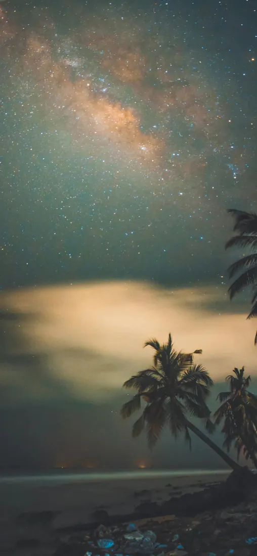 银河椰林夜色海岸手机壁纸|静谧海边背景图片 - 星空晚霞沙滩夜景「哲风壁纸」 银河椰林夜色海岸手机壁纸|静谧海边背景图片 - 星空晚霞沙滩夜景「哲风壁纸」