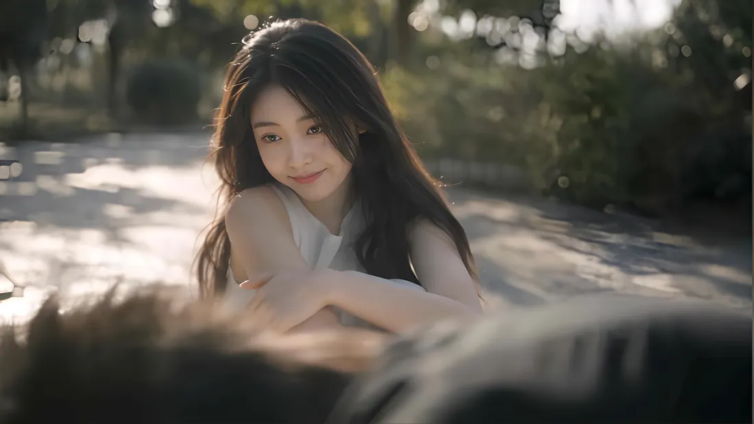 4k户外白衣长发美女壁纸|林荫暖光背景图片 - 温柔倚靠汽车微笑「哲风壁纸」 4k户外白衣长发美女壁纸|林荫暖光背景图片 - 温柔倚靠汽车微笑「哲风壁纸」