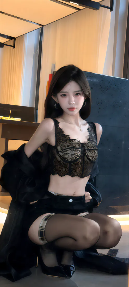 黑丝美女手机壁纸|蹲姿性感写真背景图片 - 魅惑室内风「哲风壁纸」 黑丝美女手机壁纸|蹲姿性感写真背景图片 - 魅惑室内风「哲风壁纸」