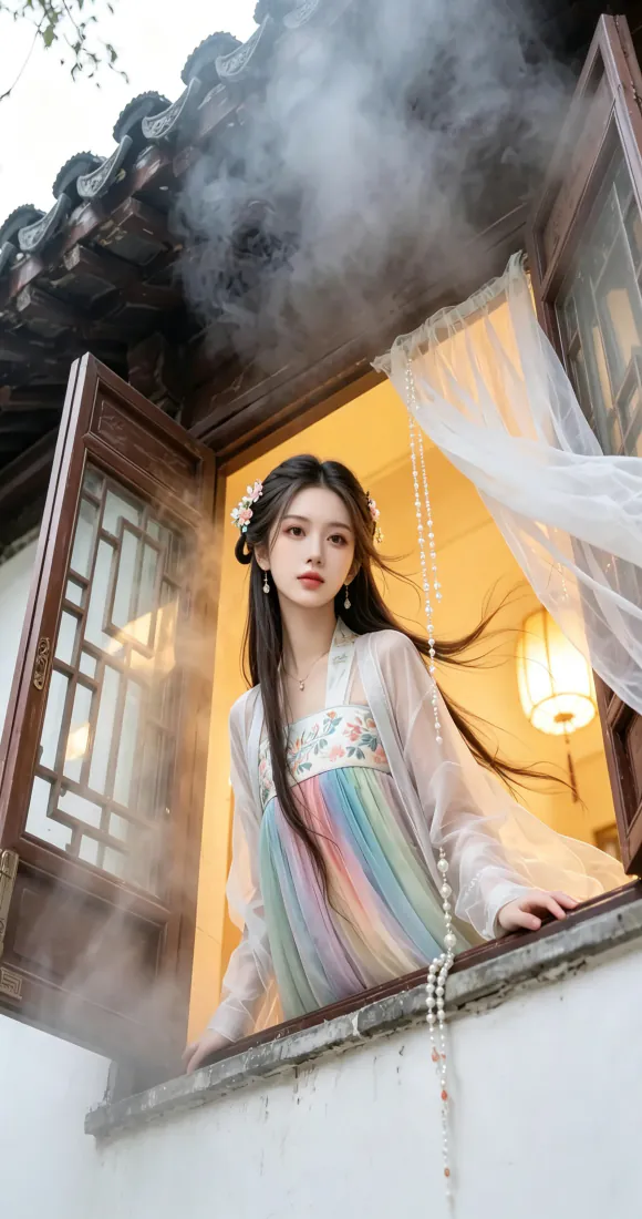 汉服少女手机壁纸|古窗暖光楼阁背景图片 - 梦幻古风「哲风壁纸」 汉服少女手机壁纸|古窗暖光楼阁背景图片 - 梦幻古风「哲风壁纸」
