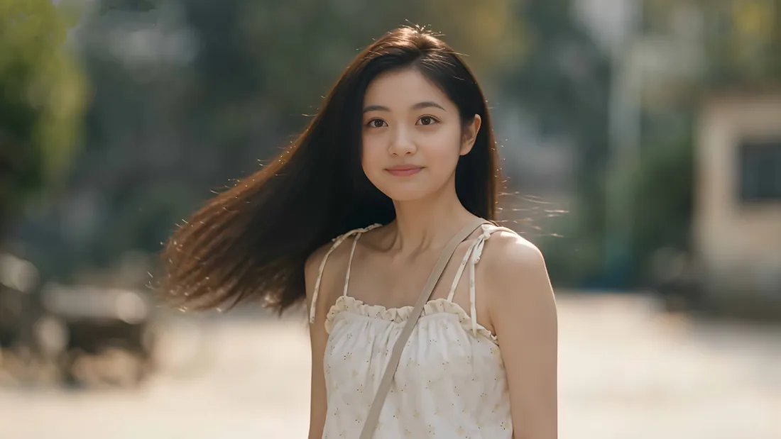 4k白衣长发美女壁纸｜户外清新少女背景图片 - 治愈温馨「哲风壁纸」