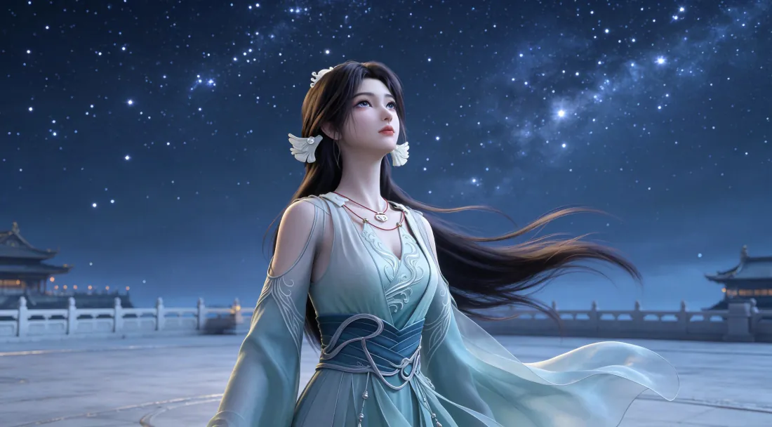 3k凡人修仙传壁纸|星空下绿衣女修背景图片 - 仙侠夜景「哲风壁纸」 3k凡人修仙传壁纸|星空下绿衣女修背景图片 - 仙侠夜景「哲风壁纸」
