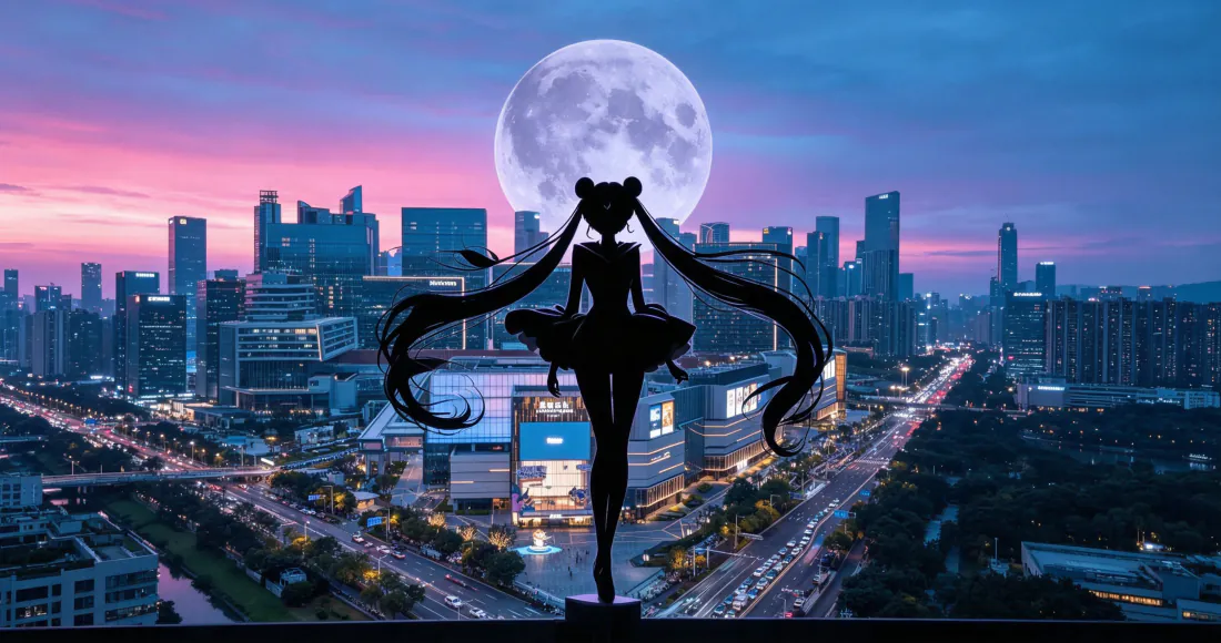 3k美少女战士壁纸|月夜城市剪影背景图片 - 梦幻浪漫「哲风壁纸」 3k美少女战士壁纸|月夜城市剪影背景图片 - 梦幻浪漫「哲风壁纸」