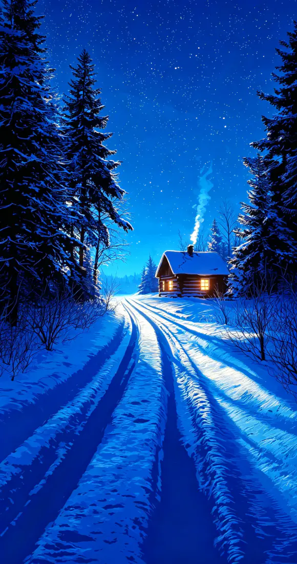 手机手机壁纸|雪夜林间木屋背景图片 - 静谧温馨「哲风壁纸」 手机手机壁纸|雪夜林间木屋背景图片 - 静谧温馨「哲风壁纸」