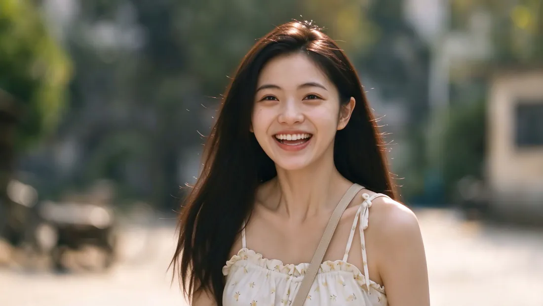 3k林一一壁纸｜户外白衣长发少女背景图片 - 清新治愈「哲风壁纸」