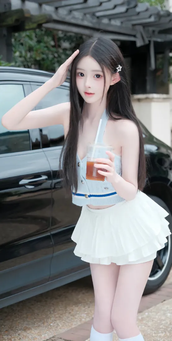 清纯少女手机壁纸|白裙少女持饮站车旁背景图片 - 清新甜美户外「哲风壁纸」 清纯少女手机壁纸|白裙少女持饮站车旁背景图片 - 清新甜美户外「哲风壁纸」