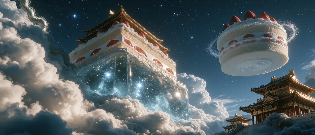 3k甜点壁纸|云端中式古建与悬浮蛋糕背景图片 - 奇幻梦幻「哲风壁纸」 3k甜点壁纸|云端中式古建与悬浮蛋糕背景图片 - 奇幻梦幻「哲风壁纸」