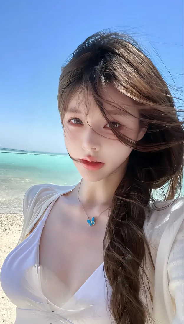 海边美女手机壁纸|白裙长发少女沙滩自拍背景图片 - 清新夏日「哲风壁纸」 海边美女手机壁纸|白裙长发少女沙滩自拍背景图片 - 清新夏日「哲风壁纸」