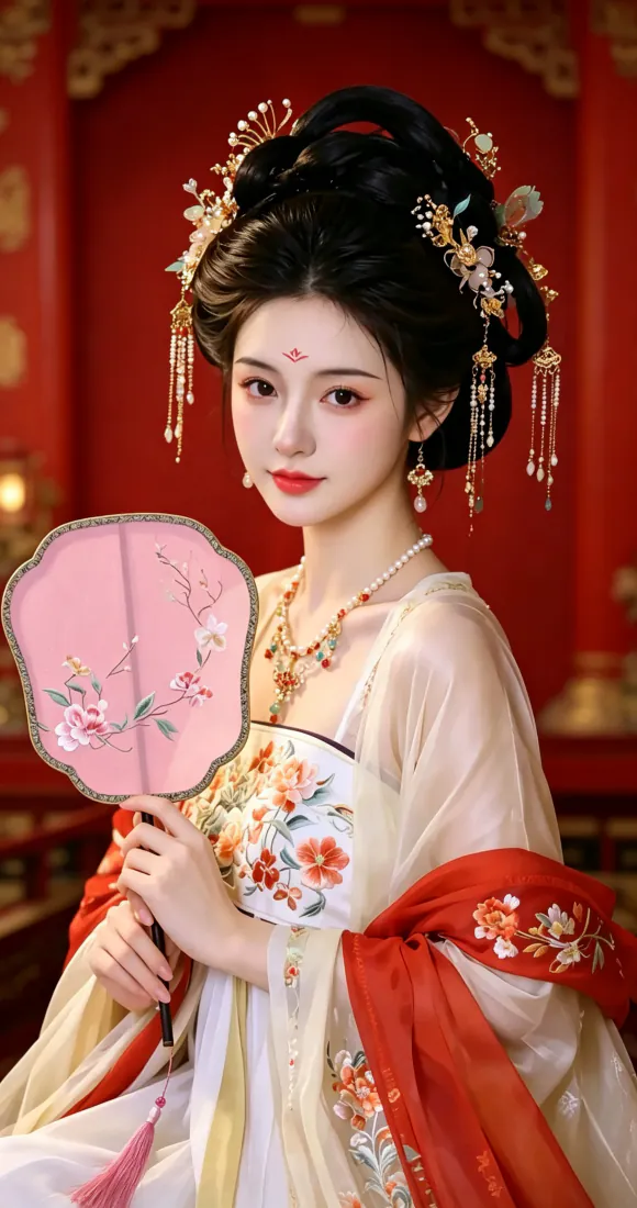 古风汉服手机壁纸|唐装仕女持扇背景图片 - 古典雅致「哲风壁纸」 古风汉服手机壁纸|唐装仕女持扇背景图片 - 古典雅致「哲风壁纸」