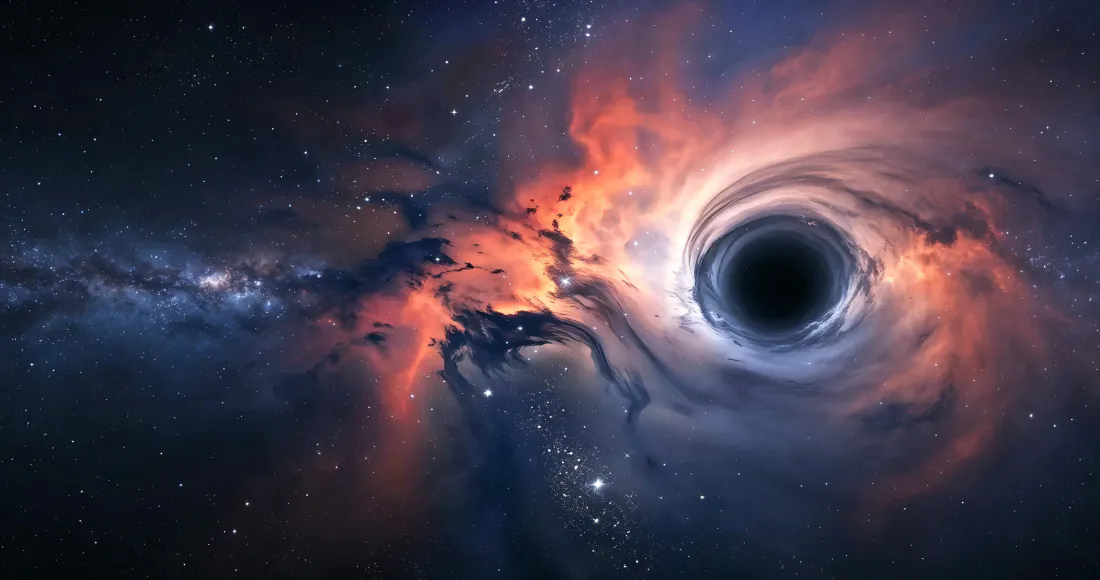 3k黑洞壁纸｜橙红吸积盘深空星云背景图片 - 震撼宇宙奇观「哲风壁纸」