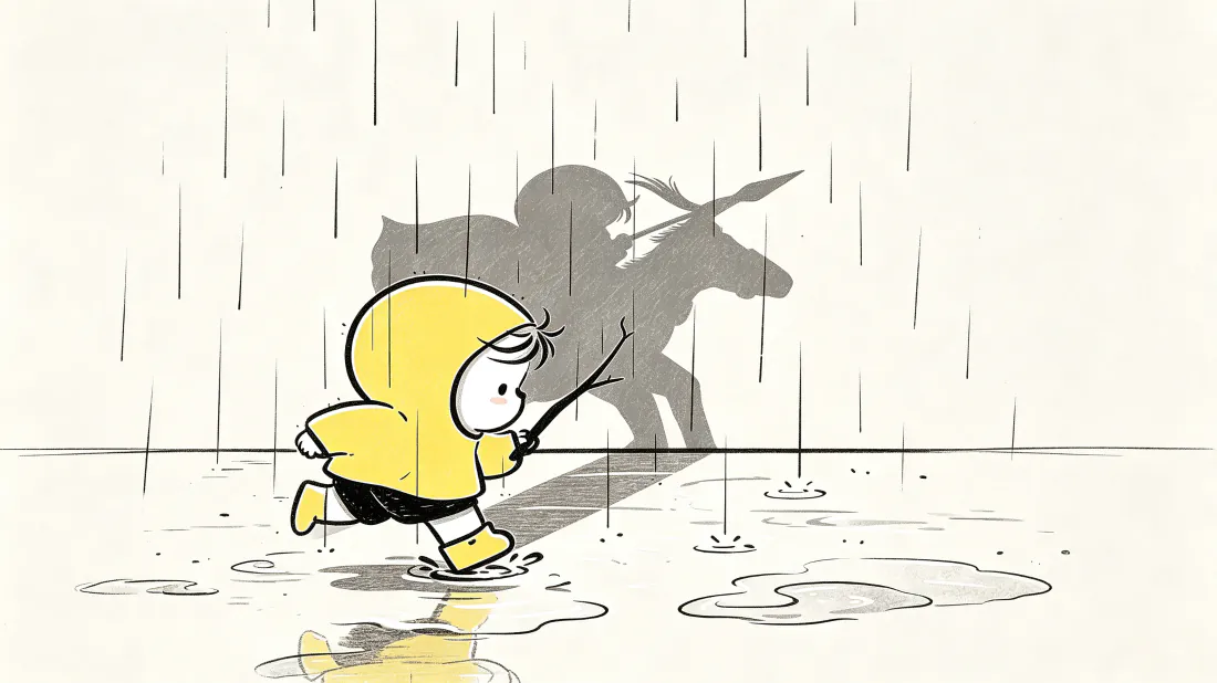 3k雨天童趣壁纸|黄雨衣小孩踩水背景图片 - 治愈可爱「哲风壁纸」 3k雨天童趣壁纸|黄雨衣小孩踩水背景图片 - 治愈可爱「哲风壁纸」