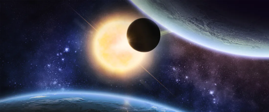 4k宇宙星空壁纸｜行星日食星云背景图片 - 浩瀚太空「哲风壁纸」