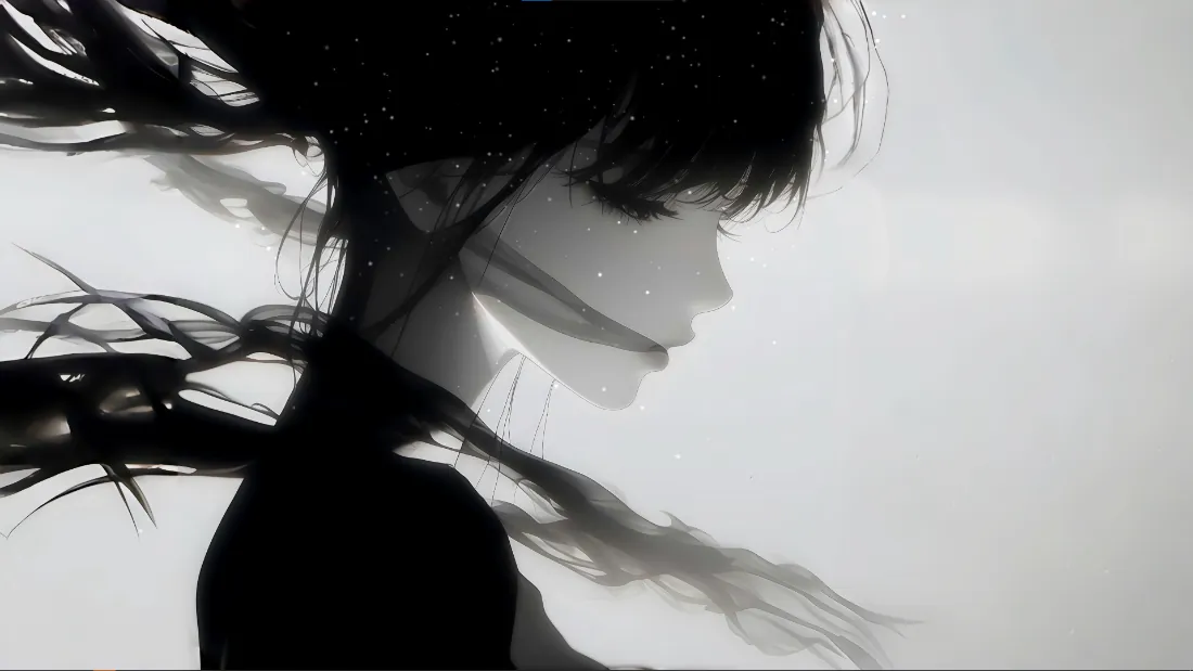 2k黑白少女壁纸|长发侧脸女生背景图片 - 忧郁伤感「哲风壁纸」 2k黑白少女壁纸|长发侧脸女生背景图片 - 忧郁伤感「哲风壁纸」