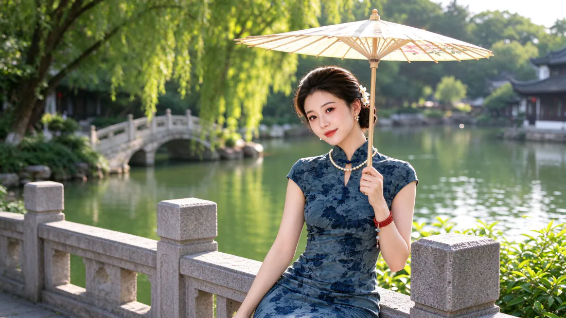 3k旗袍美女壁纸|园林湖畔油纸伞背景图片|温婉国风写真「哲风壁纸」 3k旗袍美女壁纸|园林湖畔油纸伞背景图片|温婉国风写真「哲风壁纸」