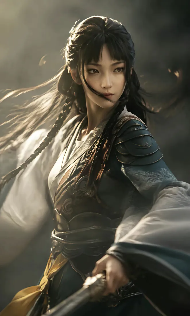 凡人修仙传手机壁纸｜持剑灰衣女修背景图片 - 飒爽仙侠「哲风壁纸」