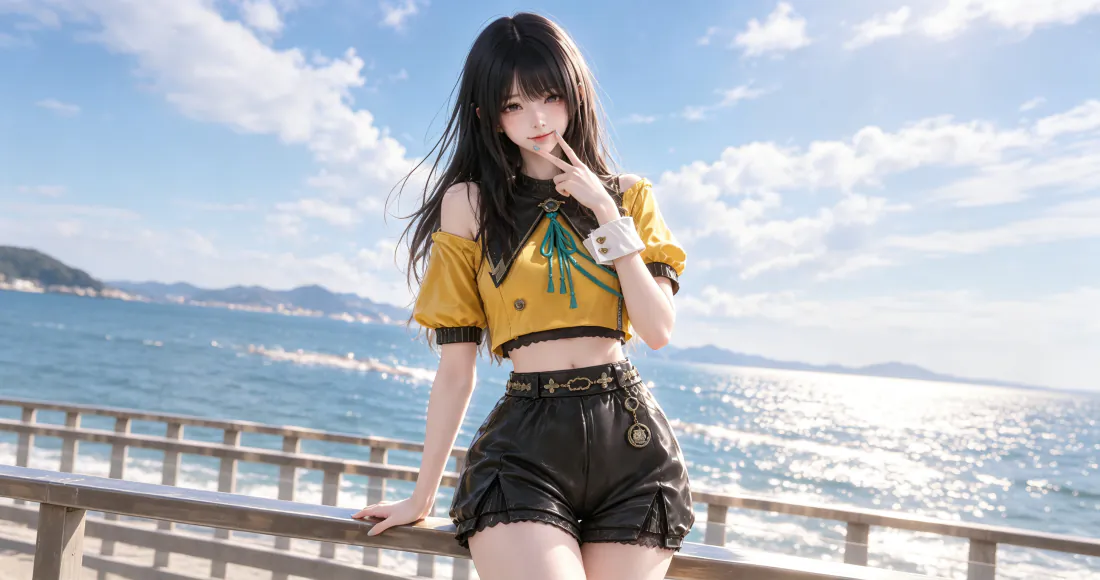 3k黄衣少女壁纸|海边栈道蓝天白云背景图片 - 清新夏日「哲风壁纸」 3k黄衣少女壁纸|海边栈道蓝天白云背景图片 - 清新夏日「哲风壁纸」