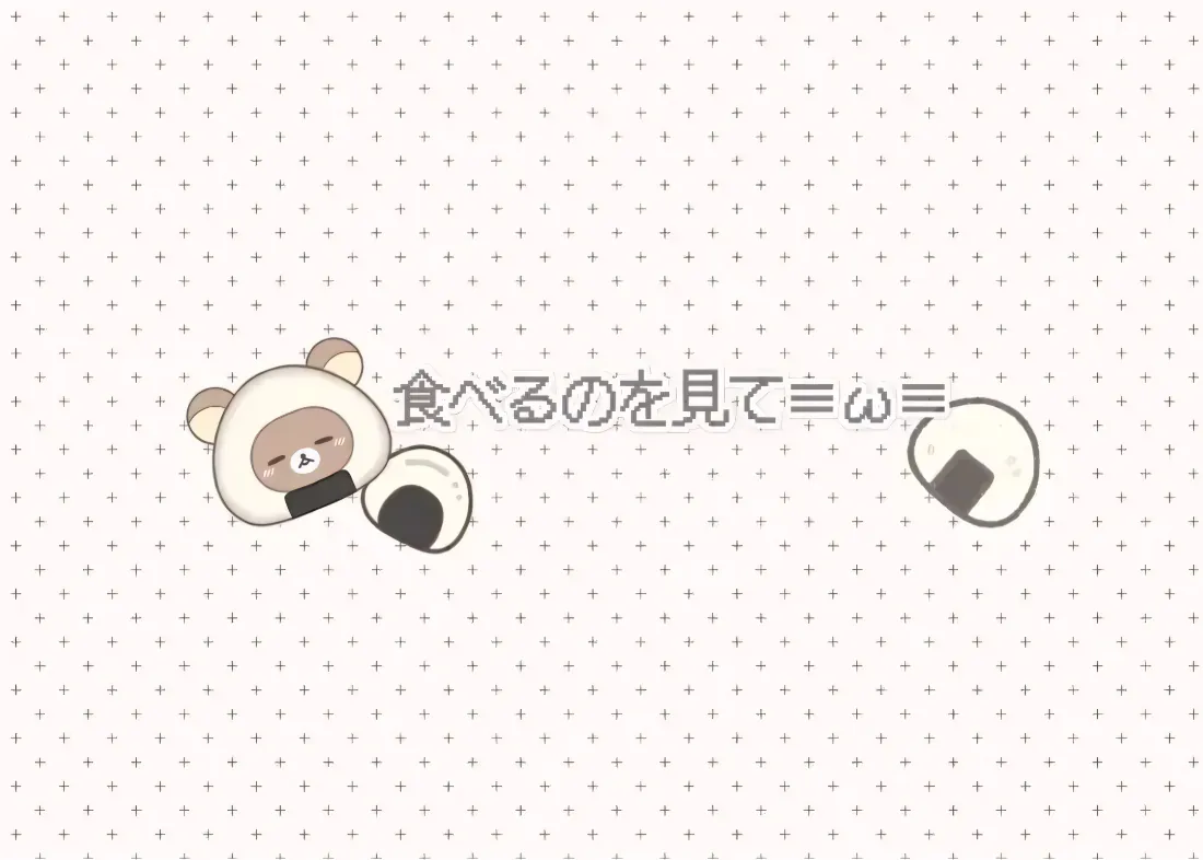 2k卡通小熊壁纸｜饭团与日文文字背景图片 - 可爱治愈「哲风壁纸」