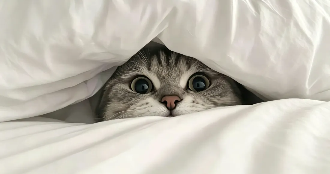 3k躲被窝的猫咪壁纸|被窝里探出脑袋的虎斑猫背景图片 - 软萌治愈「哲风壁纸」 3k躲被窝的猫咪壁纸|被窝里探出脑袋的虎斑猫背景图片 - 软萌治愈「哲风壁纸」