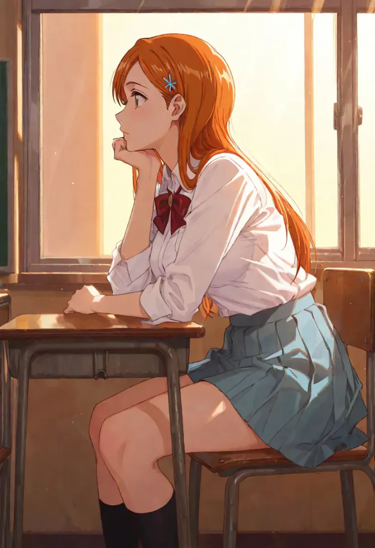 动漫少女手机壁纸｜教室窗边校服女生背景图片 - 暖光治愈「哲风壁纸」