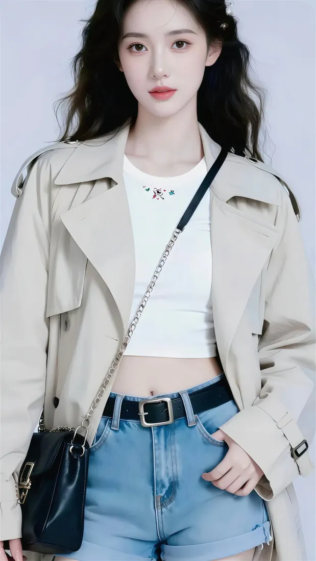 纯欲美女手机壁纸|浅灰背景风衣穿搭写真 - 清新温柔「哲风壁纸」 纯欲美女手机壁纸|浅灰背景风衣穿搭写真 - 清新温柔「哲风壁纸」