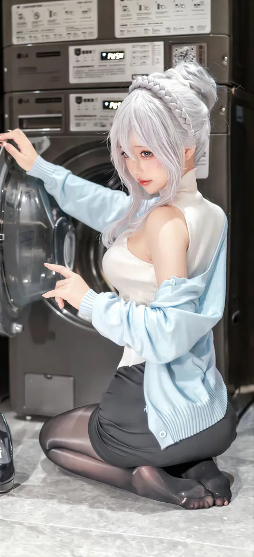 美女手机壁纸|洗衣房银发白丝美女背景图片 - 性感写真「哲风壁纸」 美女手机壁纸|洗衣房银发白丝美女背景图片 - 性感写真「哲风壁纸」