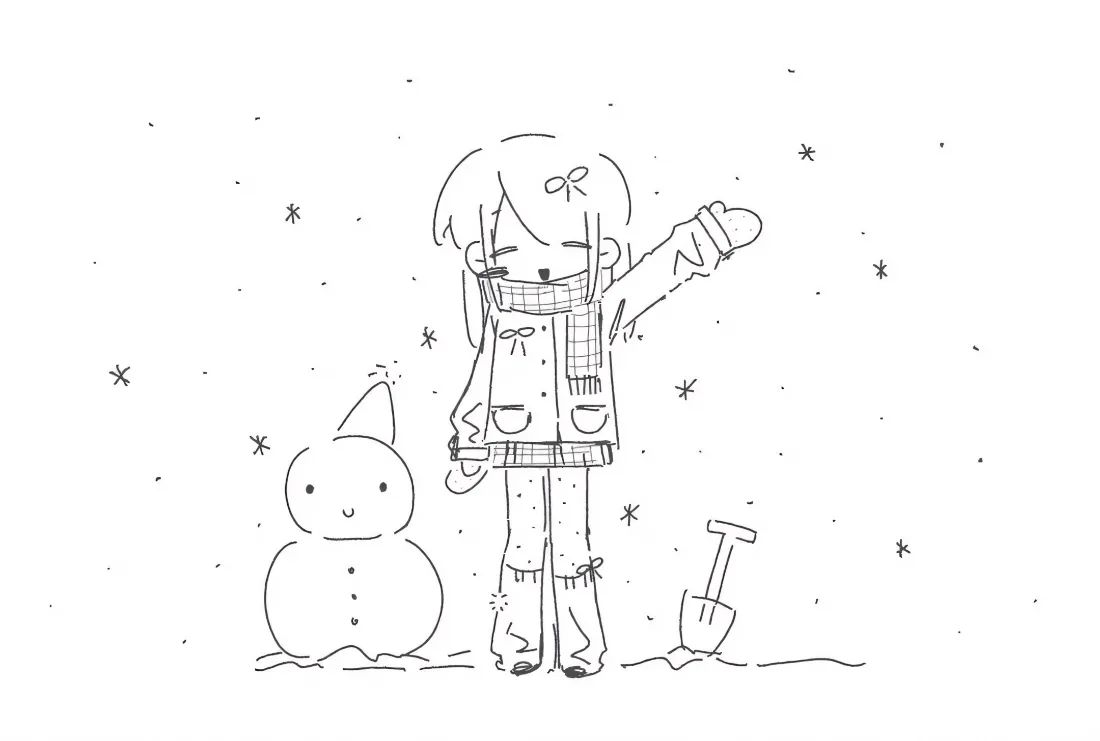 2k卡通女孩壁纸|冬日堆雪人线稿背景图片 - 治愈温馨「哲风壁纸」 2k卡通女孩壁纸|冬日堆雪人线稿背景图片 - 治愈温馨「哲风壁纸」