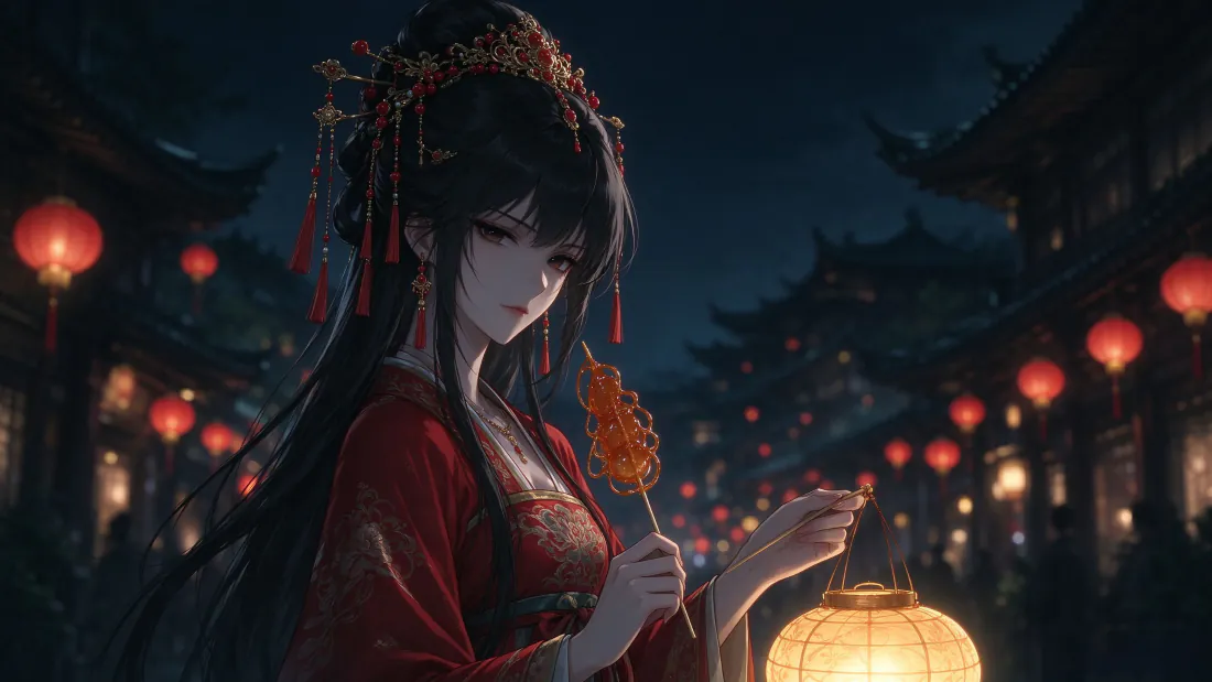 3k古风红衣女子壁纸|元宵夜持灯侧颜背景图片 - 唯美浪漫「哲风壁纸」 3k古风红衣女子壁纸|元宵夜持灯侧颜背景图片 - 唯美浪漫「哲风壁纸」