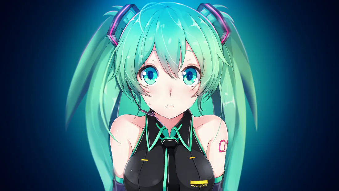 4k初音未来壁纸｜青发双马尾少女背景图片 - 清新二次元「哲风壁纸」