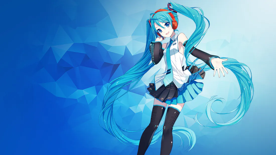 4k初音未来壁纸|蓝发少女几何背景图片 - 清新二次元「哲风壁纸」 4k初音未来壁纸|蓝发少女几何背景图片 - 清新二次元「哲风壁纸」