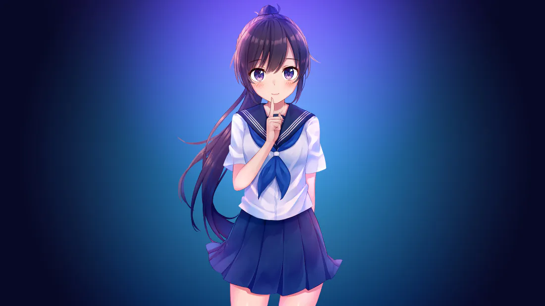 4k水手服少女壁纸｜紫发二次元少女背景图片 - 清新治愈「哲风壁纸」