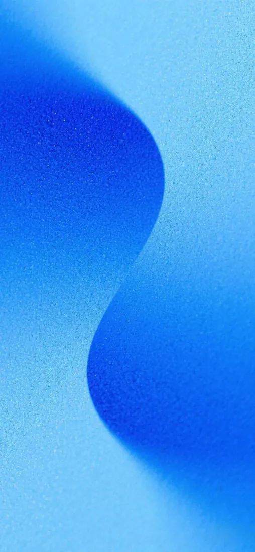 蓝色渐变构成的抽象曲线画面，色调柔和清新。