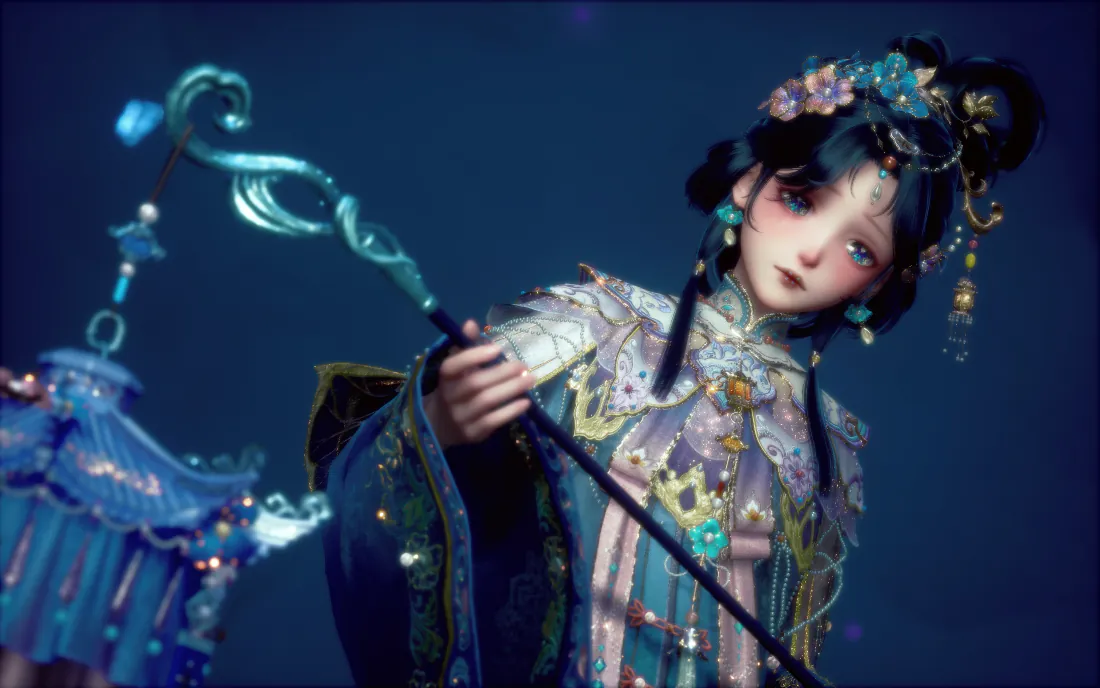 4k汉服壁纸 - 发饰 - 少女 - 古风「哲风壁纸」